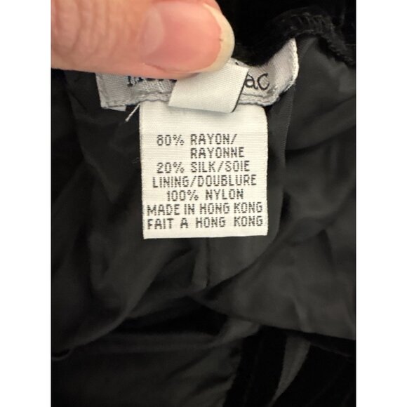 Vintage Mac and Jac Black Velvet Pants Size 10 Rayon & Silk Blend With Pockets - Picture 11 of 11